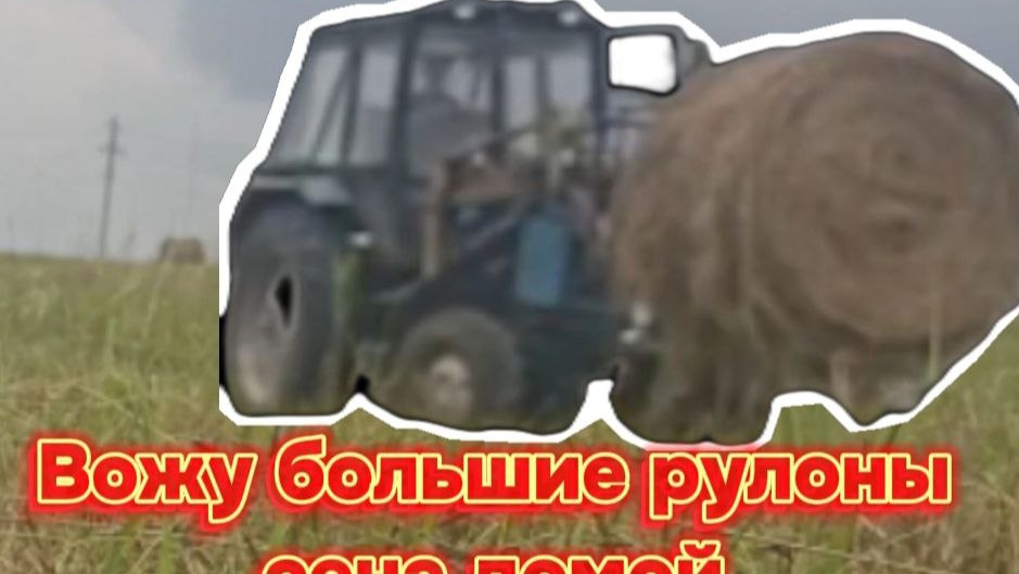 Как возить сено если не было бы трактора МТЗ-82.1 с прицепом 2птс4. смотреть онлайн