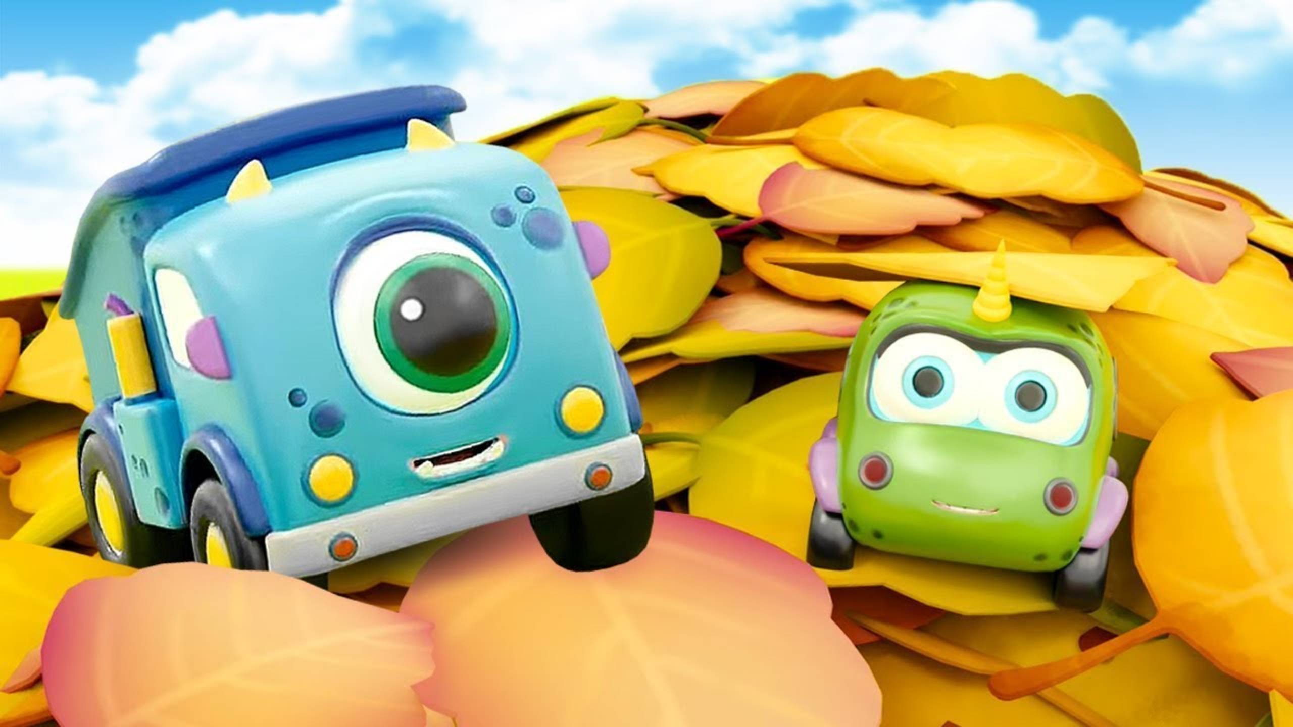 Машинки Мокас собирают листья в саду! Мультфильмы для детей про игрушки смотреть онлайн