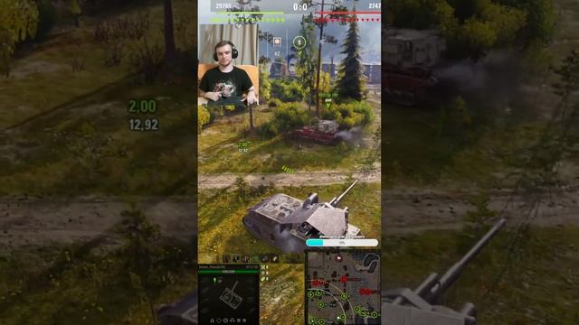 #shorts WAFFENTRÄGER AUF E 100 - 2800 УРОНА С БАРАБАНА ЧАСТЬ 2 смотреть онлайн