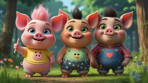 "ТРИ ПОРОСЁНКА против Хитрого Волка!"