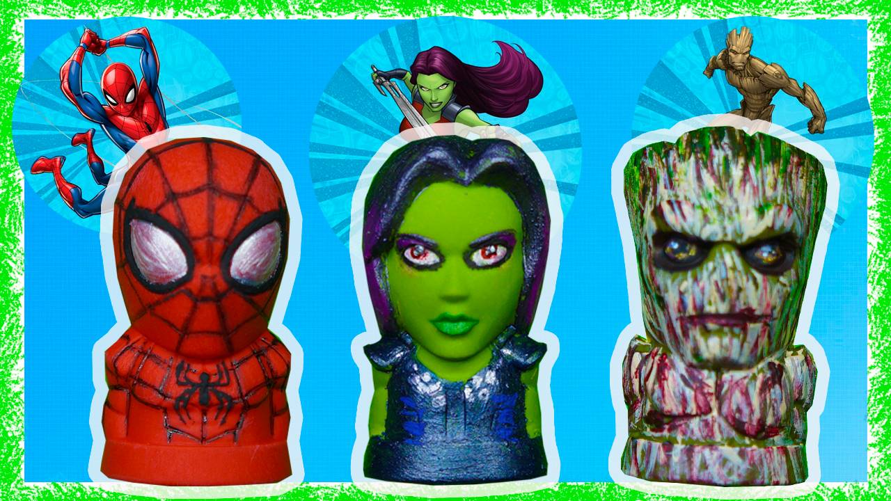 ПЯТЕРОЧКА СТИРАТЕЛИ Переделка Раскрашиваем ластики Марвел #2 смотреть онлайн