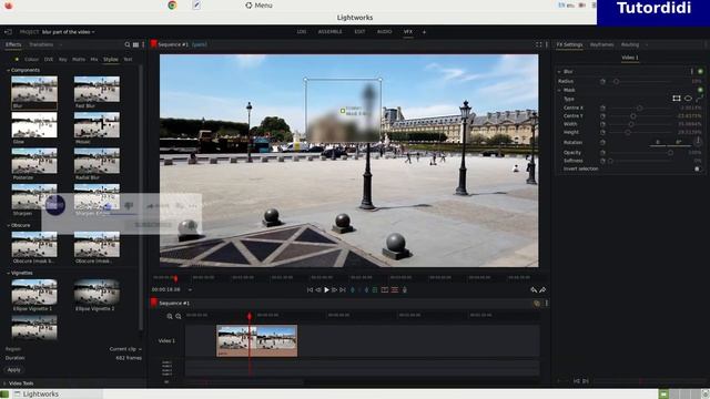 How To Blur Part Of The Video In Lightworks - Lightworks Tutorial #12