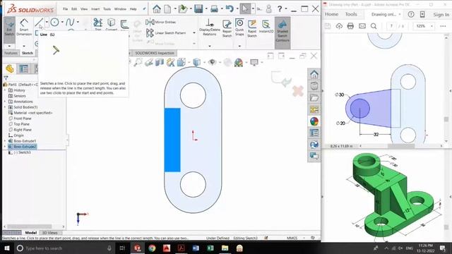 MODEL- 6 : SIMPLE SOLID MODEL USING SOLIDWORKS | SOLIDWORKS பயன்படுத்தி எளிய 3D MODEL வரைவது எப்படி смотреть онлайн