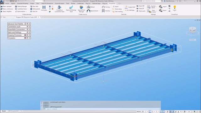 PowerPack for Advance Steel 2021 - Kingspan Mezzanine Floor Beams Create CAM Tool смотреть онлайн