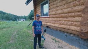 Герметизация пазов сруба насадкой Маврика. Герметик, Тёплый шов.