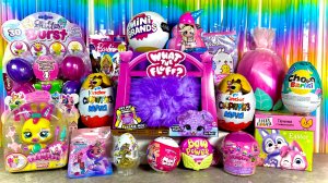 🎁 МЕГА-РАСПАКОВКА СЮРПРИЗОВ! 💜 What The Fluff, Mini Brands, Kinder Maxi и другие игрушки! ✨🎀