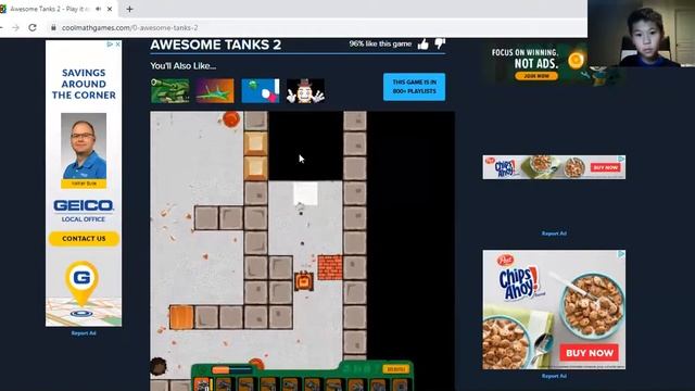 Playing awesome tanks two!!! смотреть онлайн