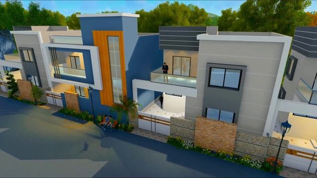 Row House Design | Raj Park C | lumion + SketchUp Cinematic Video #3dvisualization смотреть онлайн