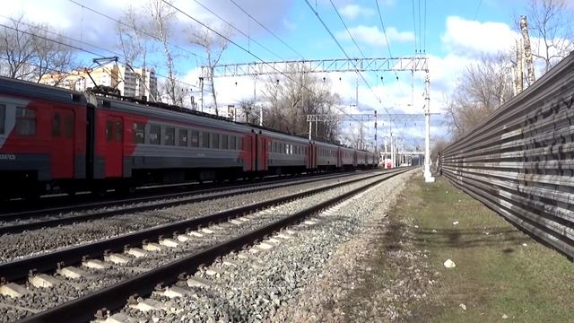 Электропоезд ЭД2Т-0029, перегон Перово - Люберцы-1 смотреть онлайн