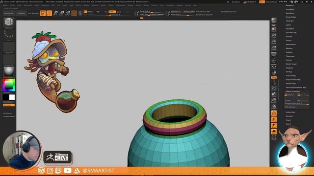 No Spare Time with SMAARTIST – Stephen Anderson – ZBrush 2023 смотреть онлайн