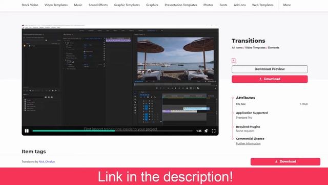 Transitions pack | Premiere Pro Project Files смотреть онлайн