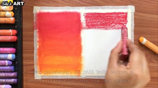 How to blend oil pastels without tissue paper ~ Oil pastel blending techniques for beginners смотреть онлайн