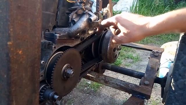 Продолжаю делать мотоблок из хонды,мелкий ремонт двигателя. смотреть онлайн