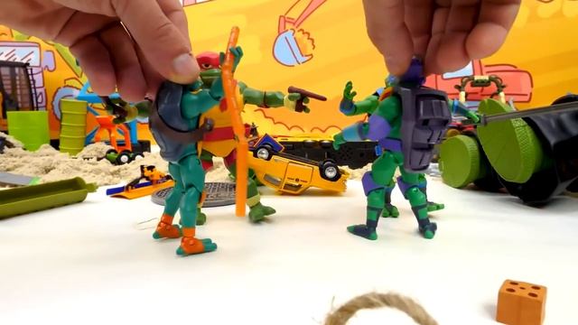 Игрушки Черепашки Ниндзя – Робот Леонардо и поиски Сплинтера! Сборник видео игры битвы для мальчиков смотреть онлайн