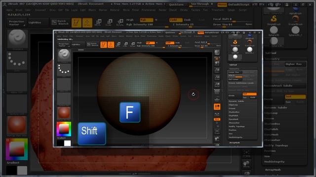 ZBRUSH 006 Subdivide and Symmetry смотреть онлайн