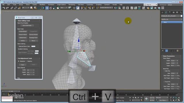 MS3D | 3dsmax | Bones | 002 | Head and Jaw смотреть онлайн