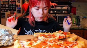 Мукбанг | Пицца Пепперони, Сырный Стартер | Обжор Асмр
