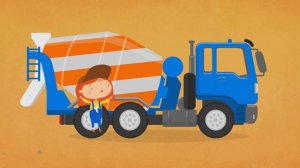 Мультфильм про машинки - Раскраска Доктор Машинкова - Бетономешалка