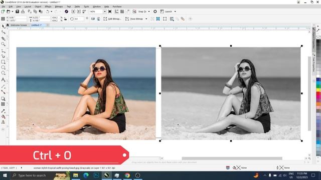 Black & White Photo | Corel Draw Tutorial | How to Convert Color Photo to black and white in corel смотреть онлайн