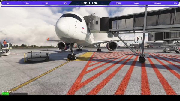 A350 iniBuilds, MSFS 2020, GSX, AFL005, Vatsim, Rome(LIRF) - Barcelona(LEBL)