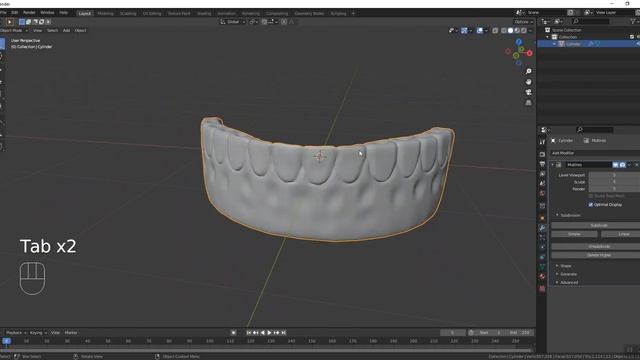 Blender teeth modeling tutorial смотреть онлайн