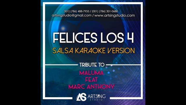 KARAOKE - Felices Los 4 (Salsa Version) Maluma Ft. Marc Anthony смотреть онлайн