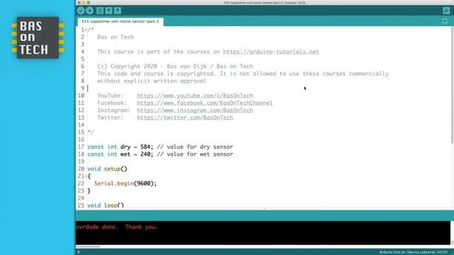 SOIL MOISTURE SENSOR FOR PLANTS (V1.2 / V2.0) - Arduino tutorial #31 смотреть онлайн