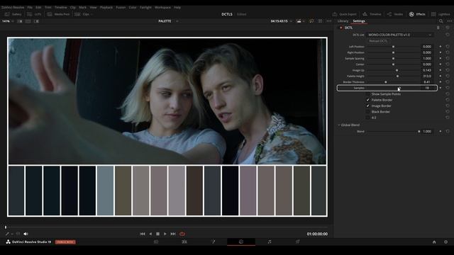 How to Create a Color Palette in DaVinci Resolve Using DCTL