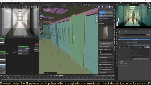 recreating the joker final corridor scene in blender eevee смотреть онлайн