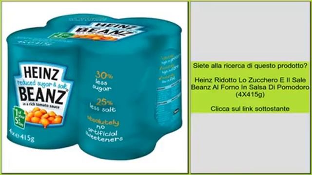 Heinz Ridotto Lo Zucchero E Il Sale Beanz Al Forno In Salsa Di Pomodoro (4X415g) смотреть онлайн