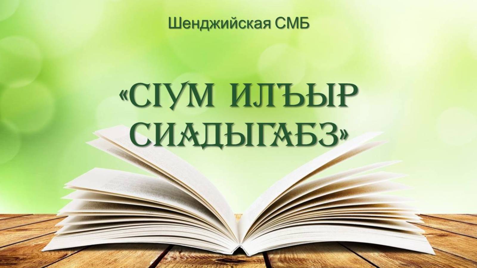 14 марта 2025 г. Литературный час «СIум илъыр сиадыгабз». Шенджийская СМБ