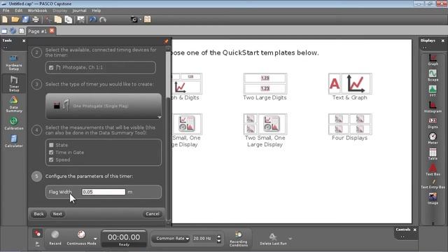 PASCO Cart Picket Fence