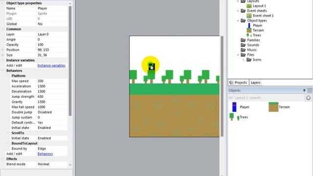 Обучение Construct 2 - Урок 2, Параллакс и декорации... смотреть онлайн