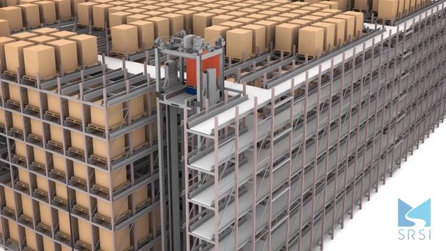 RAFT ASRS Pallet Storage System with Conveyor Intake | SRSI смотреть онлайн