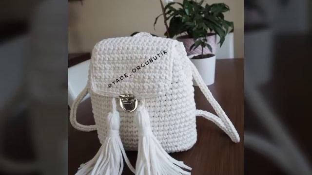 New Gorgeous Collection Of Hand Knitted Crochet Handbags Patterns Handmade Crochet Backpack Pattern смотреть онлайн