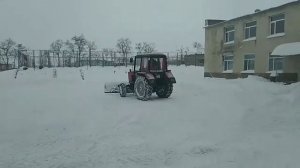 Тeжёлая чистка снега на Тракторе МТЗ 82.1🛠️