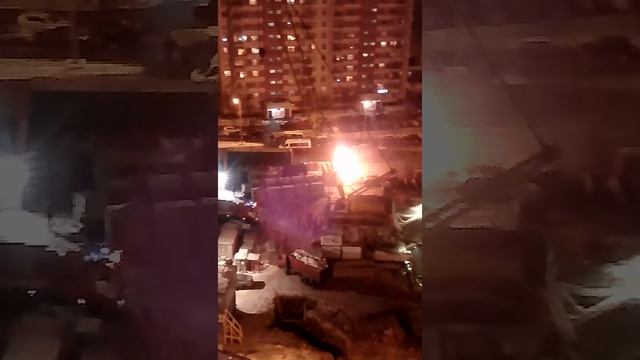 Пожар на стройке метро в Переделкино смотреть онлайн