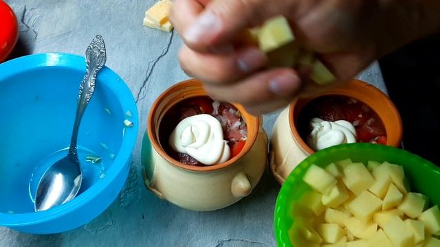 Говядина тушеная в гаршочке