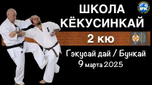 Школа Кёкусинкай / 2 й кю / Гэкисай дай - Бункай