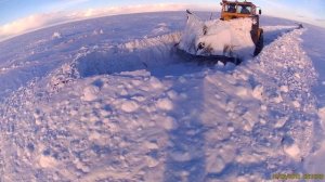 Кировец К-701 расчистка снега