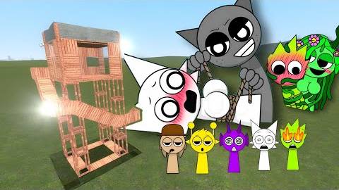 Incredibox Sprunki хотят, чтобы я помог им против башен в Garry's Mod