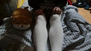 Femboy ASMR | Thigh high and fishnet brushing and picking sounds