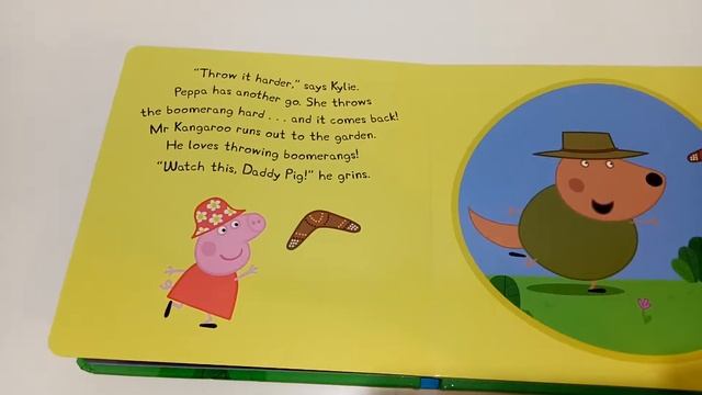 Reading Peppa Pig Book - Peppa Throws a Boomerang - Children Story Time смотреть онлайн