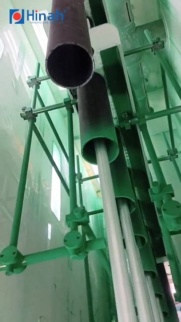 Automatic Metal Pipes vertical electrostatic powder coating line inner & outer powder coating paint смотреть онлайн