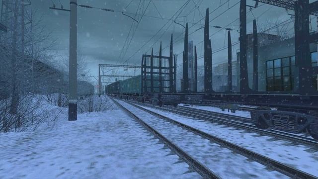 Реальные звуки в Trainz 2012 🔸 ВЛ80Т-979 с грузовым поездом