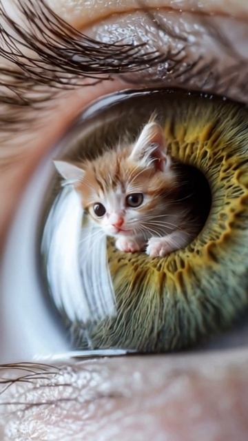 🎤🐱 В зрачке — целая вселенная! А в ней — крошечный микро-котёнок смотреть онлайн