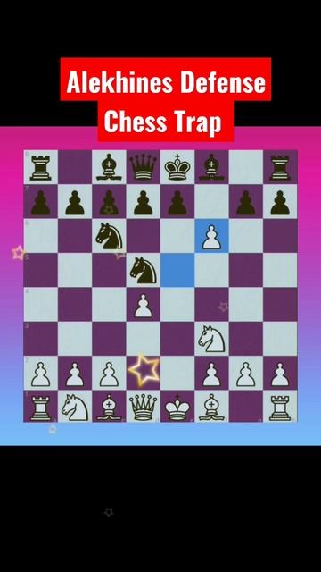 Alekhines Defense Chess Trap: #chess #chessgame #chessrush #chesstricks #shorts смотреть онлайн