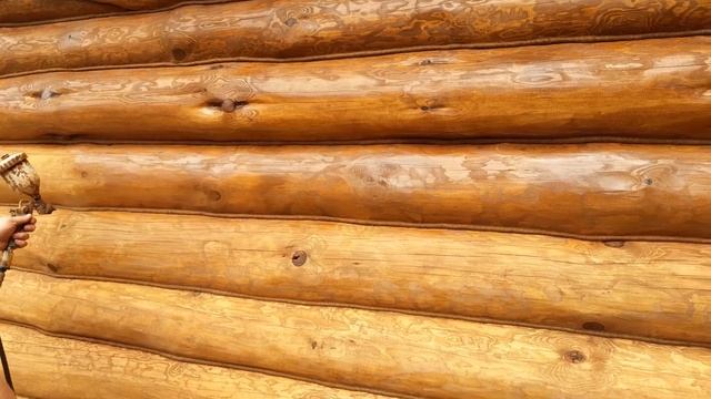 Покраска деревянной бани. смотреть онлайн