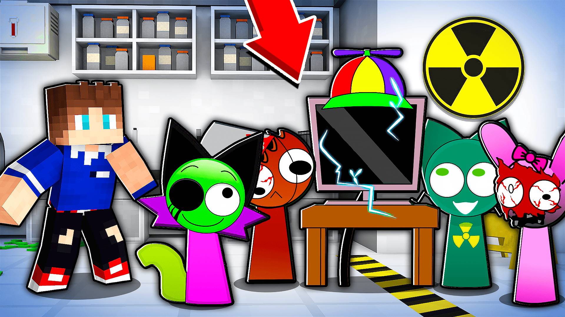 ВСЕ СПРАНКИ СТАЛИ ТОКСИЧНЫМИ В МАЙНКАФТ PYRAMIXED МОД SPRUNKI МУЛЬТИК смотреть онлайн