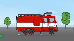 Мультфильм про пожарную машину. Мультик конструктор. Большая сборка